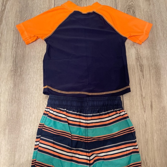 Carter's 24 Month Bathing Suit With Rash guard “I Run This Ship” - Picture 4 of 5